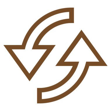 Oklar kontur vektör simge Yenile