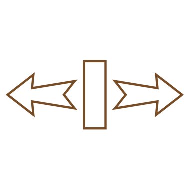 Okları yatay olarak streç inme vektör simgesi