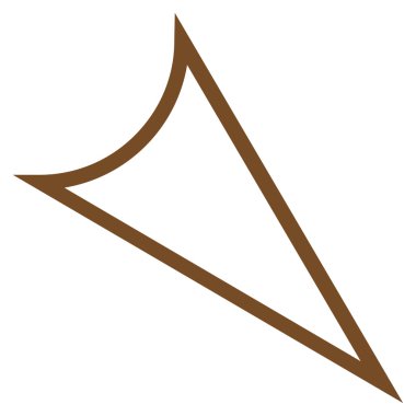 Kontur vektör simgesi aşağı ok ucu