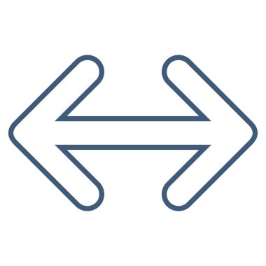 Fiske vurmak okları yatay kontur vektör simgesi