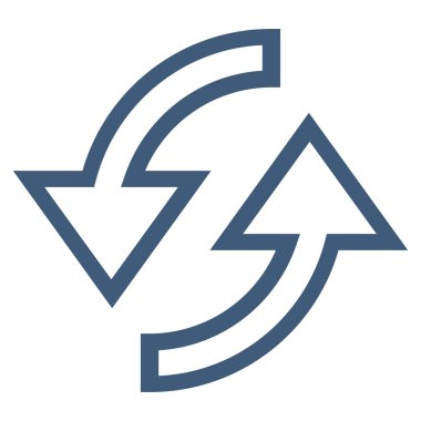 Oklar kontur vektör simge Yenile