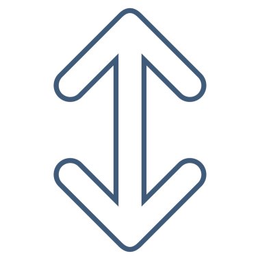 Oklar dikey kontur vektör simgesi ters çevir