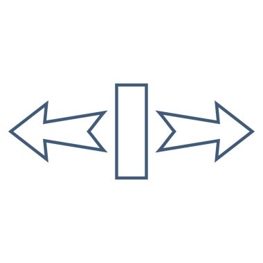Okları yatay olarak streç inme vektör simgesi