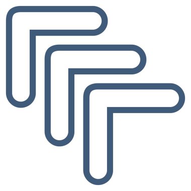 Üçlü işaretçi yaptı yukarı anahat vektör simgesi