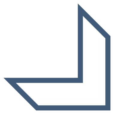 İnce çizgi vektör simgesi aşağı ok ucu