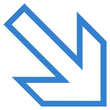 Şu ince çizgi vektör simgesi aşağı ok