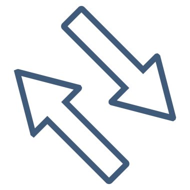 Exchange okları çapraz olarak vektör simge kontur