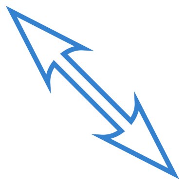 Boyutu ok çapraz vuruş vektör simgesi