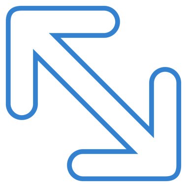 Oklar çapraz vuruş vektör simgesi ters çevir