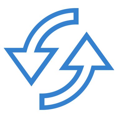 Oklar ince çizgi vektör simge Yenile