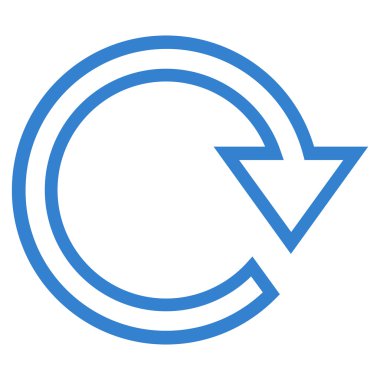 Doğru anahat vektör simge döndürmek