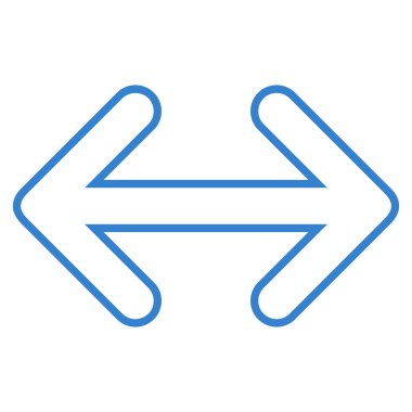 Fiske vurmak okları yatay kontur vektör simgesi