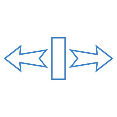 Streç okları yatay olarak vektör simge kontur
