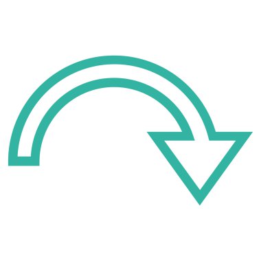 Döndür şu ince çizgi vektör simgesi