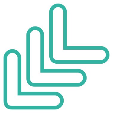 Üçlü işaretçi ince çizgi vektör simgesi yaptı