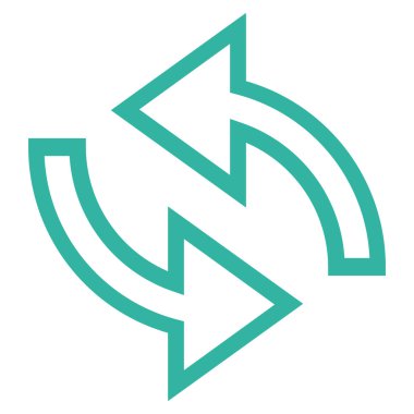 Update okları ince çizgi vektör simgesi