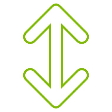 Oklar dikey anahat vektör simgesi ters çevir