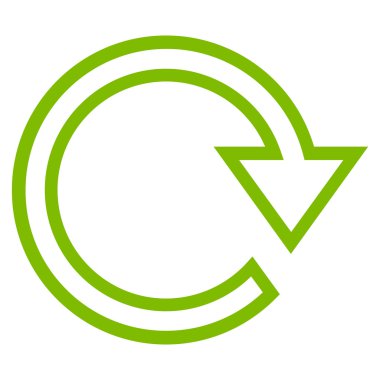 Döndür sağ kontur vektör simgesi