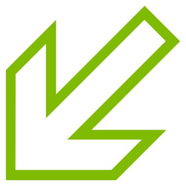 Kontur vektör simgesi sol ok