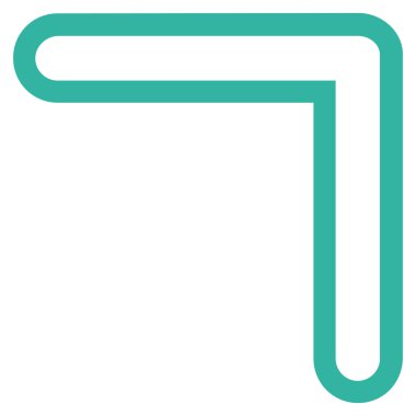 Kontur vektör simgesini sağ yukarı ok ucu