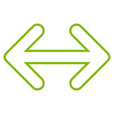 Okları yatay anahat vektör simgesi ters çevir