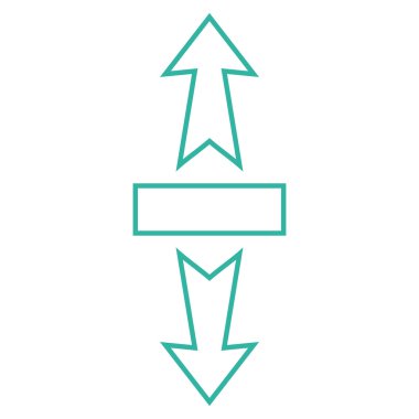 Oklar dikey olarak uzatmak inme vektör simgesi