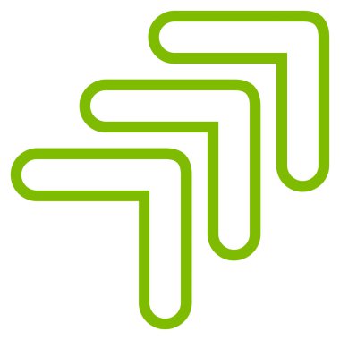 İşaretçi ince çizgi vektör simge kadar üçlü