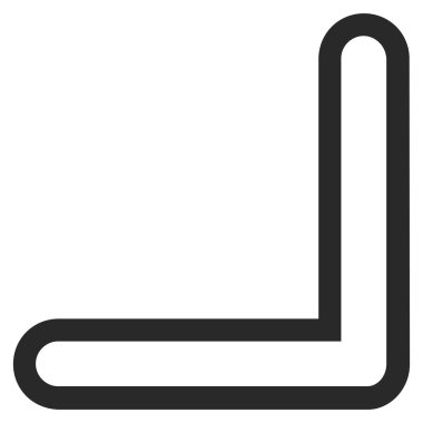 Kontur vektör simgesi aşağı ok ucu