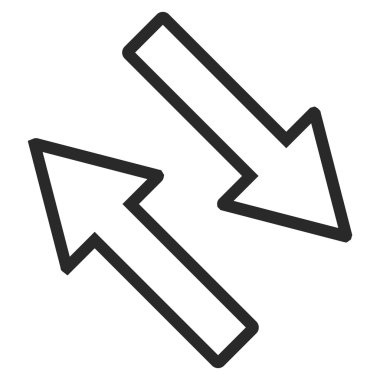 Exchange okları çapraz olarak vektör simge kontur