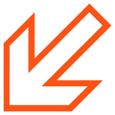 Kontur vektör simgesi sol ok