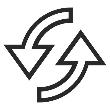 Oklar anahat vektör simge Yenile