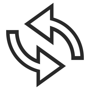 Update okları kontur vektör simgesi