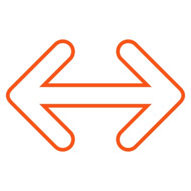 Okları yatay kontur vektör simgesi ters çevir