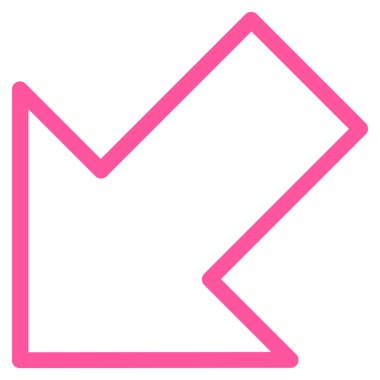 Kontur vektör simgesi sol ok