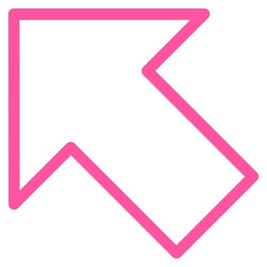 Kontur vektör simge kadar sol ok