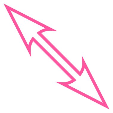 Boyutu ok çapraz anahat vektör simgesi