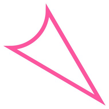 Kontur vektör simgesi aşağı ok ucu