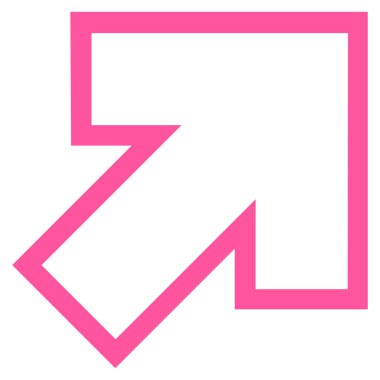 Kontur vektör simgesini sağ yukarı ok