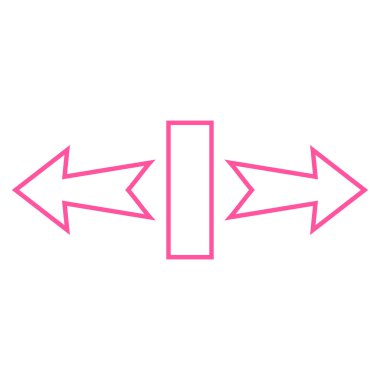 Okları yatay olarak streç inme vektör simgesi