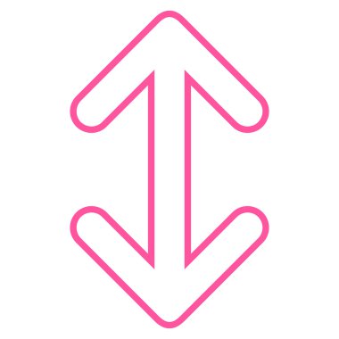 Oklar dikey anahat vektör simgesi ters çevir