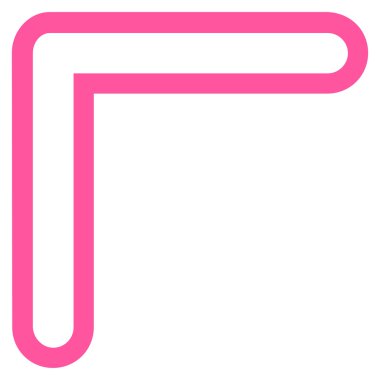 Ok ucu sol yukarı ince çizgi vektör simgesi