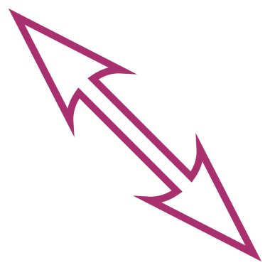 Boyutu ok çapraz vuruş vektör simgesi