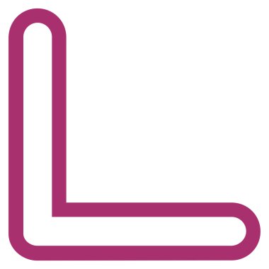 Ok ucu anahat vektör simgesi yaptı