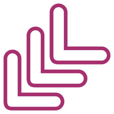 Üçlü işaretçi kontur vektör simgesi yaptı