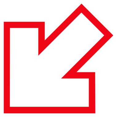 Kontur vektör simgesi sol ok