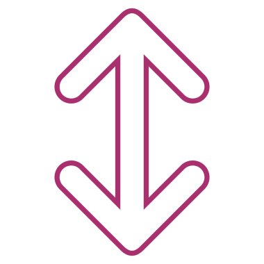 Oklar dikey kontur vektör simgesi ters çevir