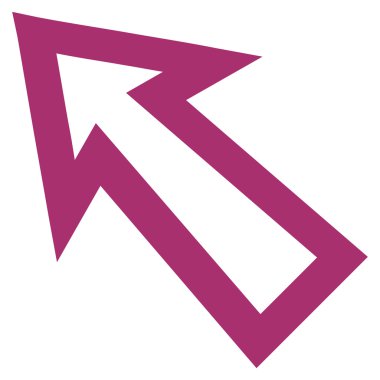 Anahat vektör simge kadar sol ok