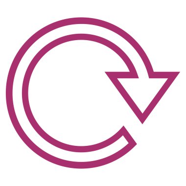 Doğru anahat vektör simge döndürmek