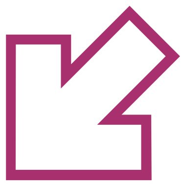 İnce çizgi vektör simgesi sol ok