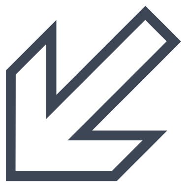 Anahat vektör simgesi sol ok